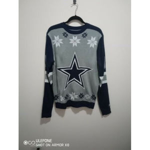 NFL Team Apparel Dallas Cowboys Jersey Christmas Ugly Sweater Women Small